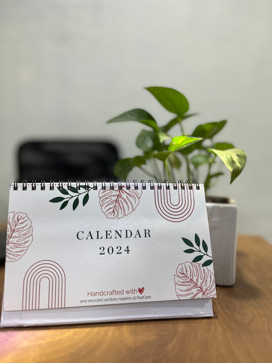 Recycled Monthly Calendar 2024