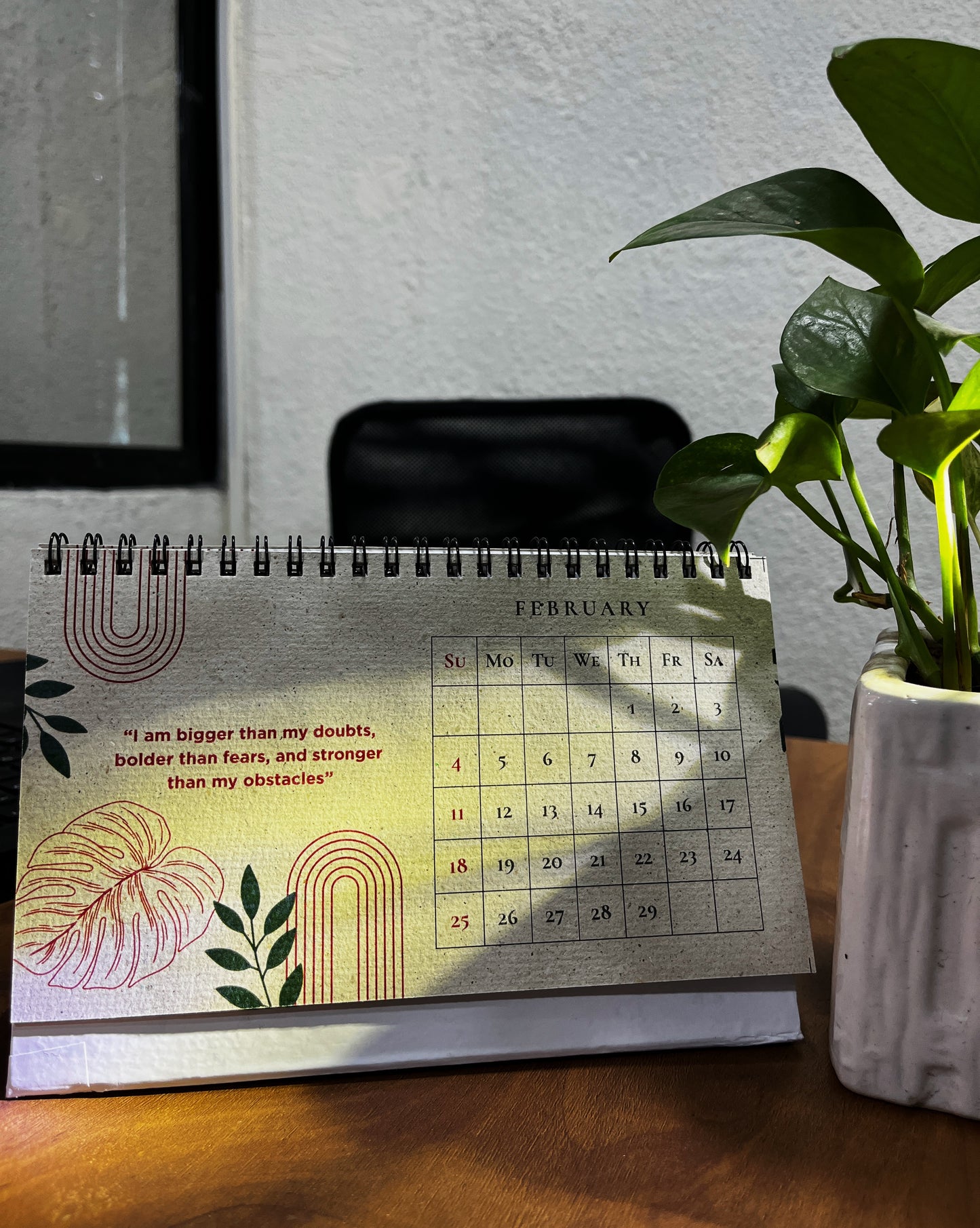 Recycled Monthly Calendar 2024